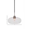 Toltec Lighting Paramount 1 - Light Pendant in  Matte Black/Brushed Nickel with 13" Clear Bubble Shade - 2 of 2