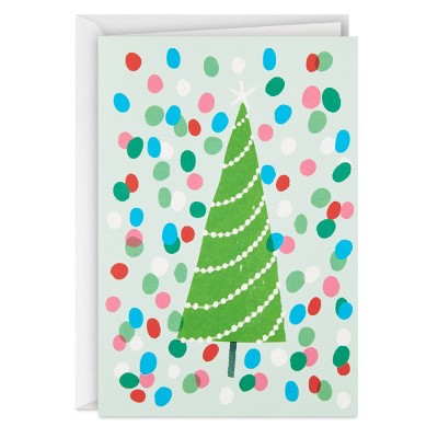 Hallmark 10ct Christmas Tree with Colorful Dots Boxed Holiday Greeting Card Pack