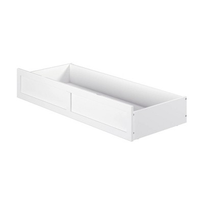 Queen Foot Drawer White - AFI: Storage Solution with Non-Marking Rollers, Wood Frame, 1 Year Warranty