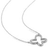 EVERLY JEWELRY | Sterling Silver Round-cut Diamond Butterfly Pendant with Chain - 18 in - 4 of 4
