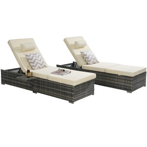 TiramisuBest Gray 34" Wide Chaise Lounge - 1 of 4