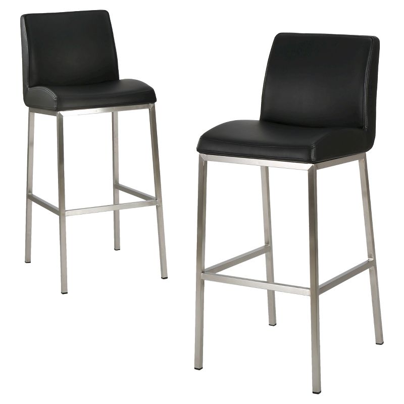 30" Vasos Bonded Leather Barstool Set 2ct - Christopher Knight Home, 1 of 6
