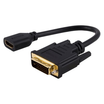 Philips DVI to HDMI Pigtail Adapter Black