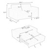 Kumasinova Modern Velvet Loveseat Futon Sofa Couch Pullout Bed, Convertible Lounge Sleeper Sofa Bed with Reclining Backrest, Toss Pillows, Pockets - 4 of 4