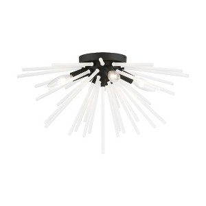 Livex Lighting Uptown 4 - Light Flush Mount in  Black - 1 of 4