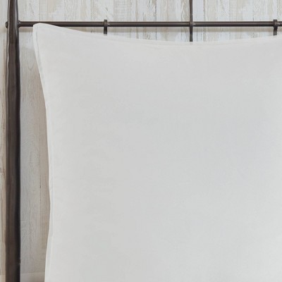 White Microfiber Queen 8-Piece Comforter Set with Gathered Embellishment