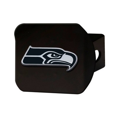 NFL Seattle Seahawks Chrome Metal Hitch Cover - Black