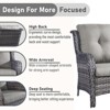Gymojoy 5 Piece Outdoor Wicker Sofa with Patio Chairs with Coffee Table and Side Table - 4 of 4