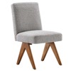 Modway Lyra Boucle Fabric Dining Room Side Chair - Set of 2 - 2 of 4
