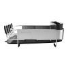 KitchenAid Compact Dishrack: Freestanding Drying Rack with Drain Board & Caddy, Black/Silver, Countertop Use - 3 of 4