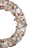 Northlight 18" Prelit Champagne Gold Glittered Rattan Berry Christmas Wreath - Clear Lights - 4 of 4