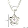 Silver Copper Star & Heart Modern Women's Necklace - 3 of 4