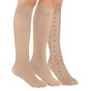 Collections Etc Stylish & Comfortable 15-20mmHg Compression Knee High Stockings, 3 Pairs - Made in USA - 2 of 3