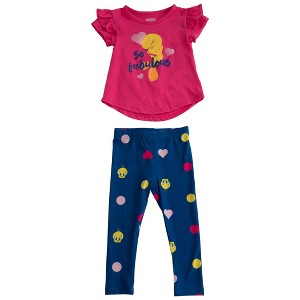 Kids Looney Tunes Tweety Bird So Fabulous 2-Piece Pajama Set - Toddler 4T - 1 of 2