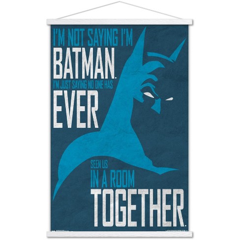 Trends International Dc Comics - Batman - Secret Identity Premium Framed  Wall Poster Prints White Hanger Bundle 