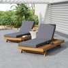 VisioGear Chaise Lounge Chairs, Pool Chairs Lounges with Triple Fold Cushion, Beach Recliners with Adjustable Backrest, Dark Gray, 79"*37.75"*34" - 2 of 4