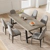 Industrial Dining Table for 6~8 People, 78.7" Long Rectangle Dining Table, Wooden Kitchen Tables with Sturdy Metal Frame - 3 of 4