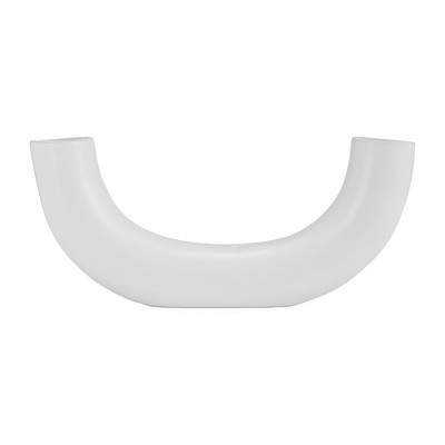 Sagebrook Home 12" Half Circle Vase - Ceramic Abstract Contemporary Artistic Vase - Decorative Table Decor