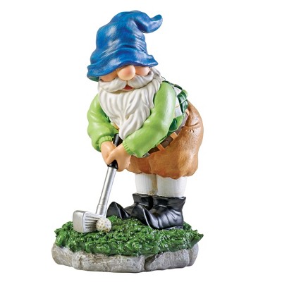 Collections Etc Charming Hand-Painted Golfing Gnome Statue