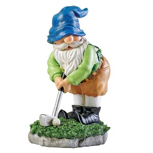 Collections Etc Charming Hand-Painted Golfing Gnome Statue - 1 of 2