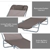 71.7'' Patio Chaise Lounge with 5-Position Reclining Back, Breathable Mesh Seat, Headrest - 3 of 4