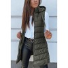 Imily Bela Oversized Hooded Puffer Vest Long Sleeveless Quilted Winter Outerwear for Women - 2 of 4