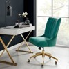Empower Channel Tufted Performance Velvet Office Chair Gold Teal - Modway: Swivel Desk Chair with Casters, Adjustable Height - 2 of 3