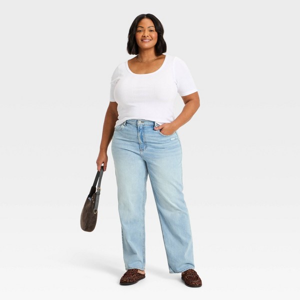 Jeans vintage de mujer de tiro altísimo y pierna recta - Universal Thread™ 5