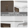 SEVOBAL Decorative Storage Cabinets 2-Pack 35.4’’ Wide Transparent Foldable Storage Bins with Dual Access Doors , Beige, 35.43"*15.75"*6.5" - 4 of 4