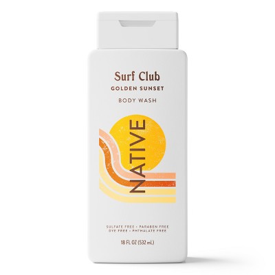 Native Limited Edition Surf Club Body Wash - Golden Sunset - 18 fl oz