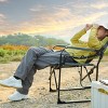 1 Piece Heavy Duty Camping Directors Chair,Oversized Portable Folding Chair with Side Pocket,Portable Camping Chair for Beach,Fishing-Coolbibila - 2 of 4