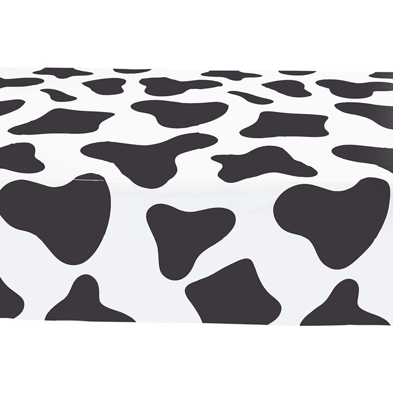 Blue Panda 3-Pack Farm Cow Print Disposable Plastic Tablecloth Table Cloth 54"x108" Party Supplies, 5 of 7