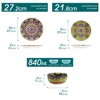 vancasso 12 Pieces Dinnerware Set, Multicolour Set, Bohemian Style, Porcelain Dinnerware, Plates, Bowls Set For 4 Person - 2 of 4