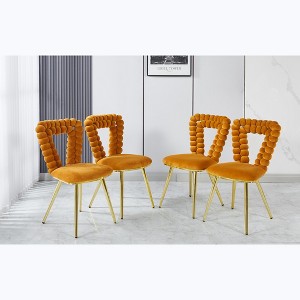 Lyngins Polyester Barrel Accent Chairs Set of 2,Upholstered Arm Chairs with Iron Tube Legs for Living Room,Bedroom - 1 of 4