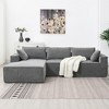 111.5" Minimalist Modular L-Shaped Sectional Sofa with Chaise, No Assembly Required, 2pc Free combination - 4 of 4