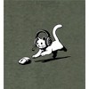 Gaming Cat Chasing Computer Mouse Adult Crew Neck Short Sleeve Tee - 2 of 3