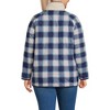 Lands' End Women's High Pile Fleece Reversible Mixed Media Long Jacket - 2 of 4