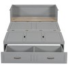 NicBex Full Size Murphy Bed 74.3" Wooden Bed Frame Wall Bed with 2 Spacious Drawers and USB Ports for Apartment and Living Room, Gray - 4 of 4