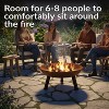 Sunnydaze Outdoor Camping or Backyard Round Cast Iron Rustic Fire Pit Bowl with Handles - 4 of 4