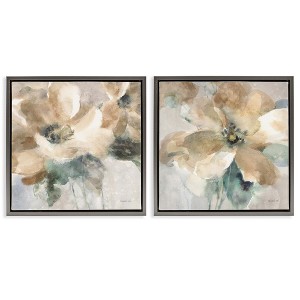 Stupell Industries Abstract Beige Flowers, 18" x 18" - 1 of 4