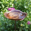 39" Celtic Dara Knot Birdbath with Stake Antique Copper Finish - ACHLA Designs: Weather-Resistant, No Assembly Required - 2 of 3