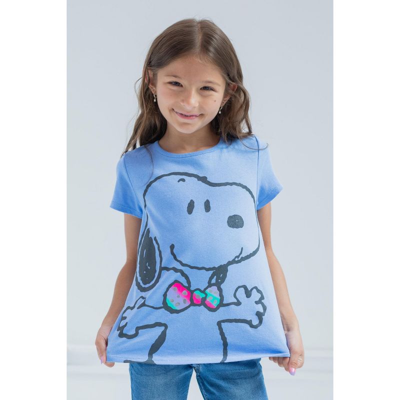 PEANUTS Woodstock Snoopy Girls 2 Pack T-Shirts Little Kid to Big Kid, 4 of 8