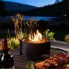 15" Propane Tabletop Gas Fire Pit, 40000 BTU Round Steel Tabletop Fire Pit for Outdoor Patio, Garden, Balcony & Living Space, Black - 4 of 4
