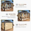 10x12FT Outdoor Hardtop Gazebo, Double Roof Heavy Duty Aluminum Gazebo with Netting, Metal Frame, All-Weather Protection Canopy for Patio, Garden - 3 of 4
