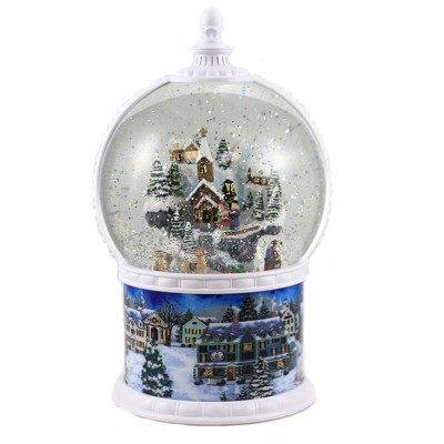 Christmas Led Santa Swirldome Rotation Roman, Inc  -  Water Globe