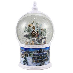 Christmas Led Santa Swirldome Rotation Roman, Inc  -  Water Globe - 1 of 3