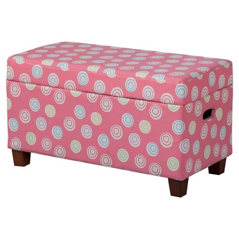 Kids Deluxe Storage Bench Pink White Homepop Target