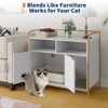 Cat Litter Box Enclosure, Wooden Cat Washroom Furniture with Barn Door, Hidden Litter Box Cover, Dog Proof - 2 of 4