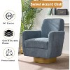 NicBex 360 Swivel Armchair, Accent Chair with Cotton Linen Fabric, Arm Chiar with Ergonomic Design, for Living Room, Bedroom - 2 of 4