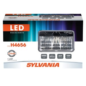SYLVANIA - H4656 LED Sealed Beam Headlight - 4 x 6 Inch Rectangle - Cool White 6000K Sealed Beam Headlamp -Truck, Car, Motorcycle (Contains 1 Bulb) - 1 of 4